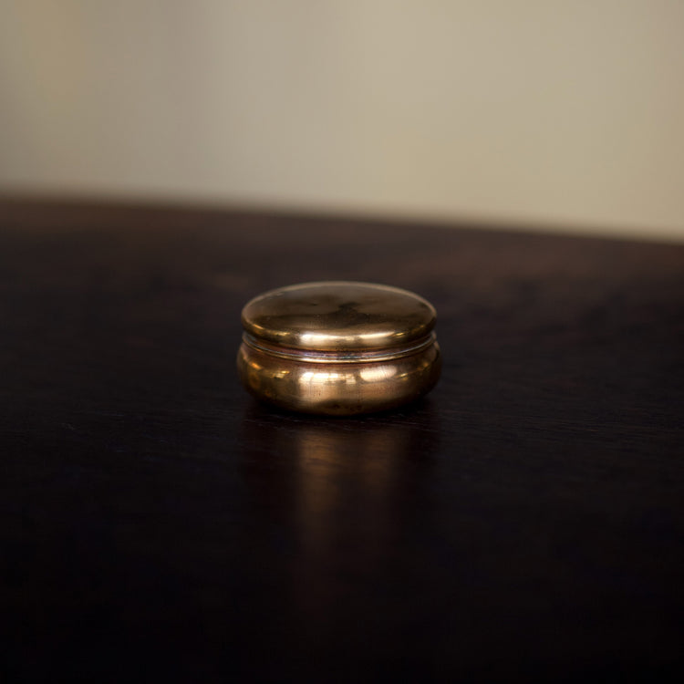 Small Round Brass Trinket Box