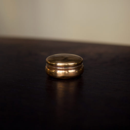 Small Round Brass Trinket Box