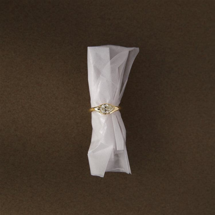 Pear Diamond Sway Ring