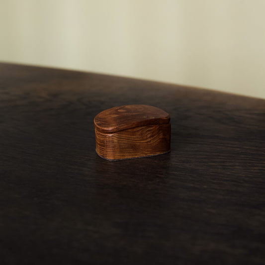 Small Dark Marble Wood Box