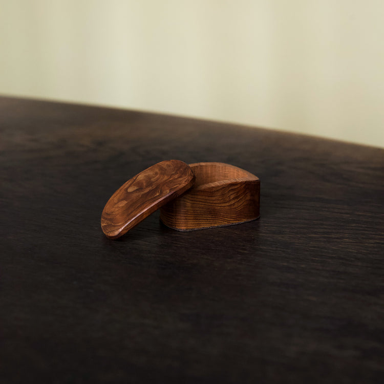 Small Dark Marble Wood Box