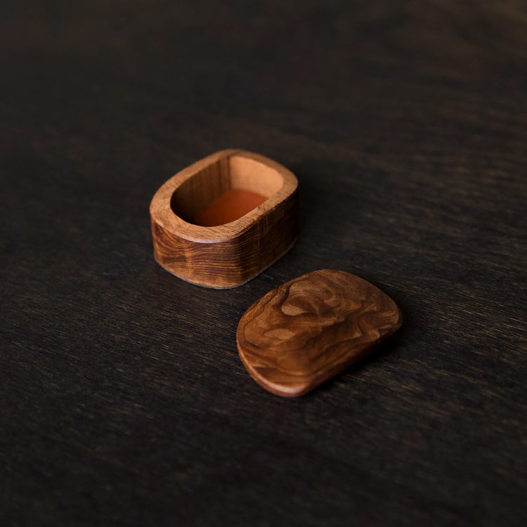 Small Dark Marble Wood Box