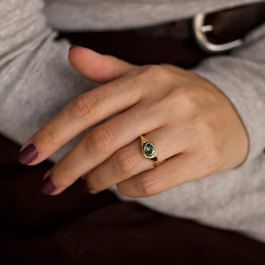 Teal Glacier Ring