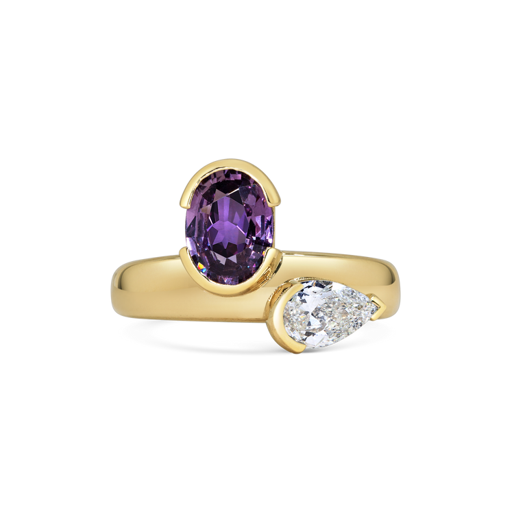 Violet Abstract Ring