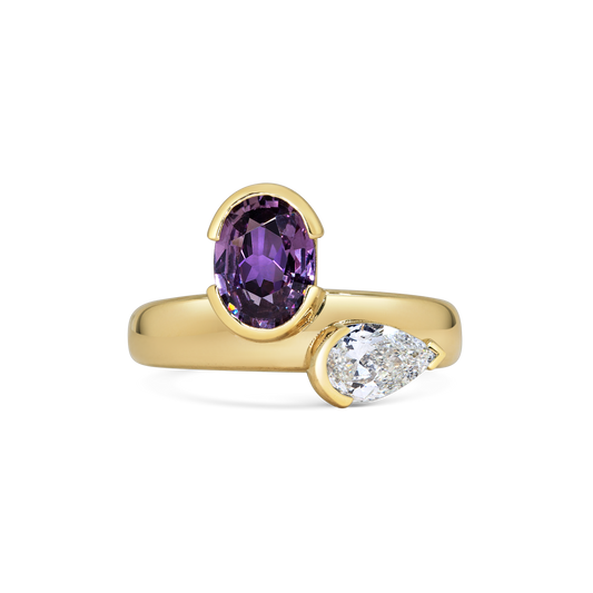 Violet Abstract Ring
