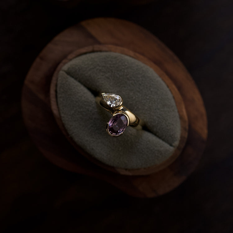 Violet Abstract Ring