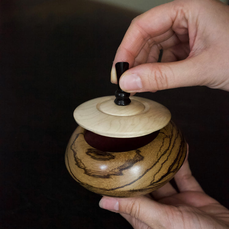 Zebrano Wood Trinket Box