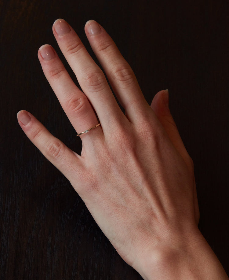 Mini Baguette Promise Ring