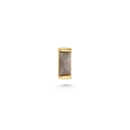 Medium Baguette Diamond Stud Earring