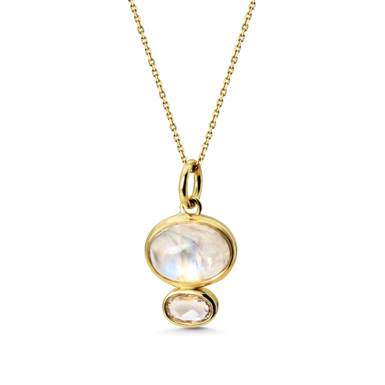 Moonstone Diamond Pendant