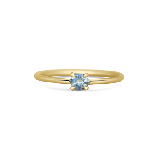 Mini Hexagon Sapphire Promise Ring