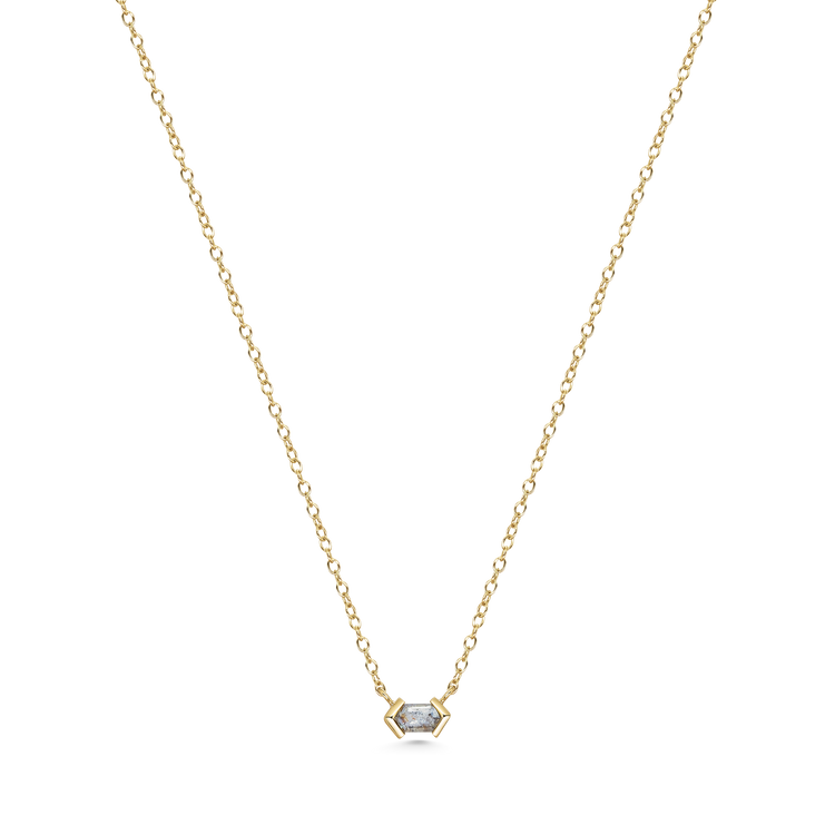 Hexa Light Grey Diamond Necklace