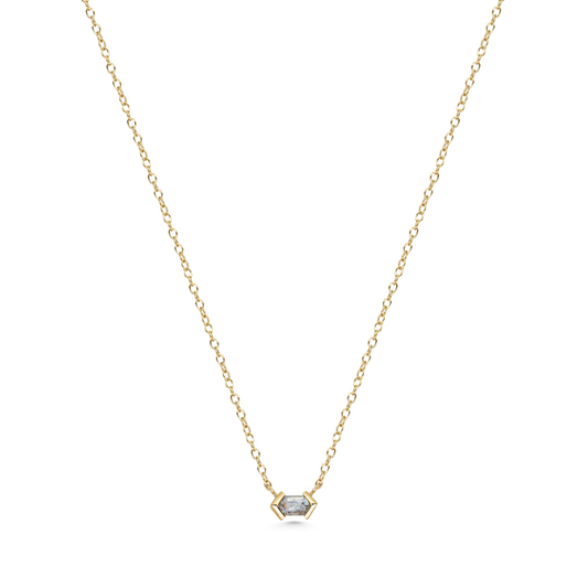 Hexa Light Grey Diamond Necklace