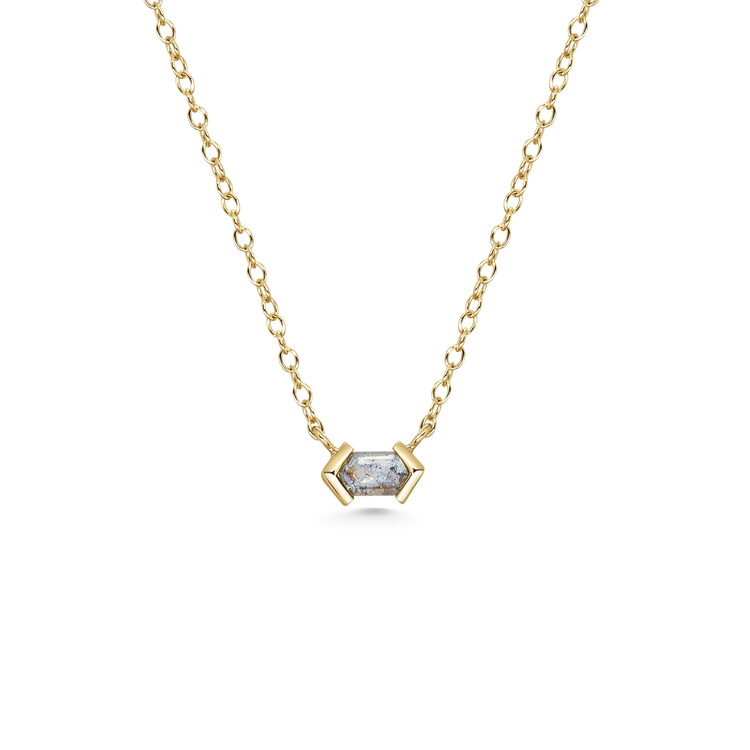 Hexa Light Grey Diamond Necklace