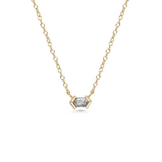 Hexa Light Grey Diamond Necklace