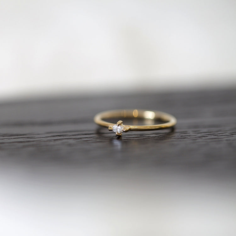 Mini Marquise Diamond Promise Ring