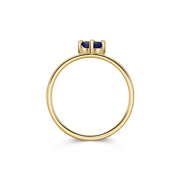 Mini Marquise Blue Sapphire Promise Ring