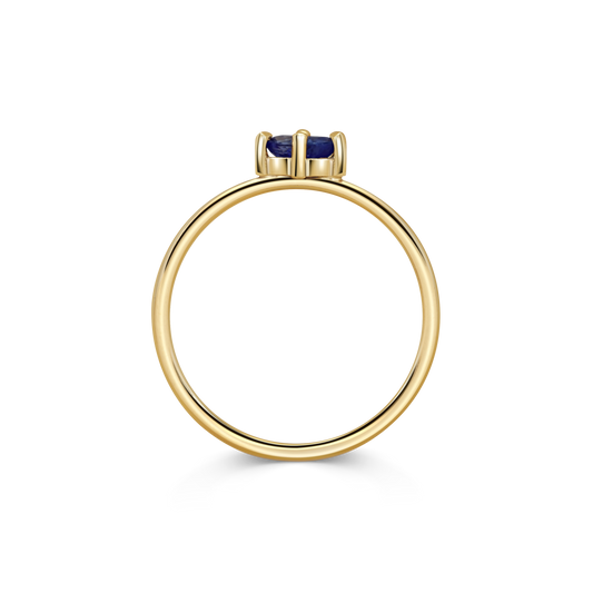 Mini Marquise Blue Sapphire Promise Ring