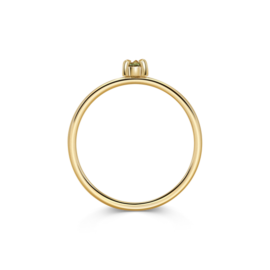 Mini Round Green Sapphire Promise Ring