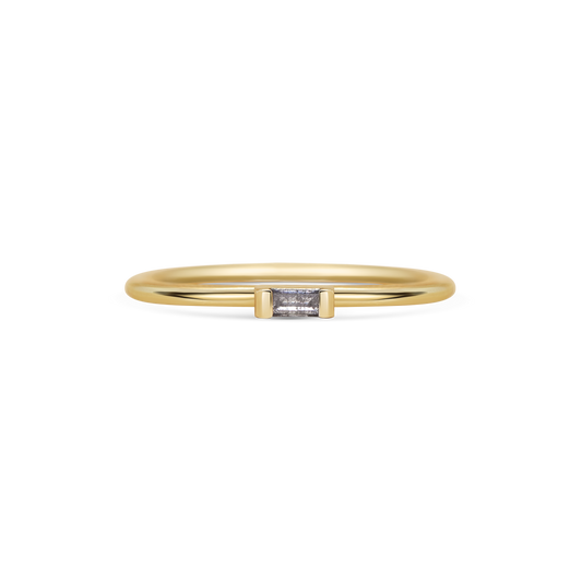 Mini Grey Baguette Diamond Promise Ring