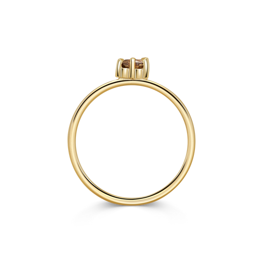 Mini Marquise Champagne Diamond Promise Ring