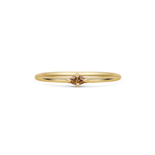 Mini Marquise Champagne Diamond Promise Ring
