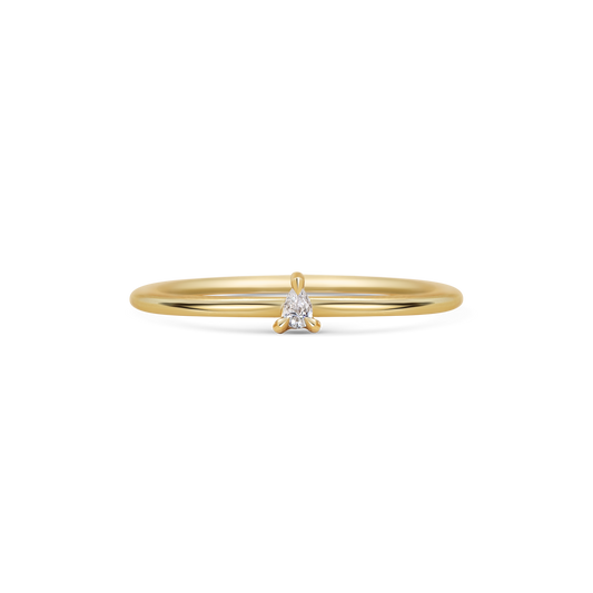 Mini Pear Diamond Promise Ring