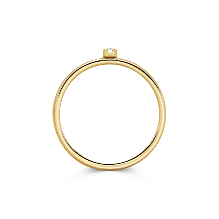 Mini Oval Diamond Promise Ring