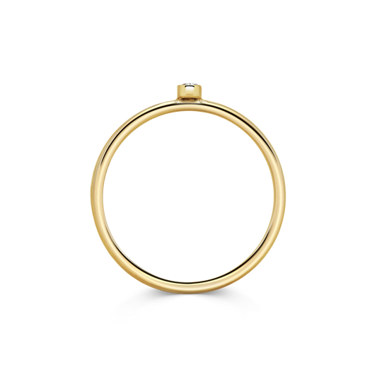 Mini Oval Diamond Promise Ring