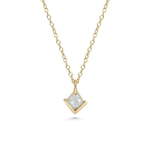 Rhombus Grey Diamond Necklace