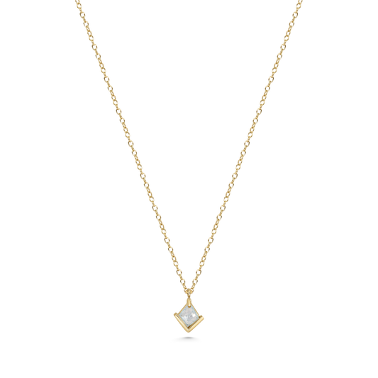 Rhombus Grey Diamond Necklace