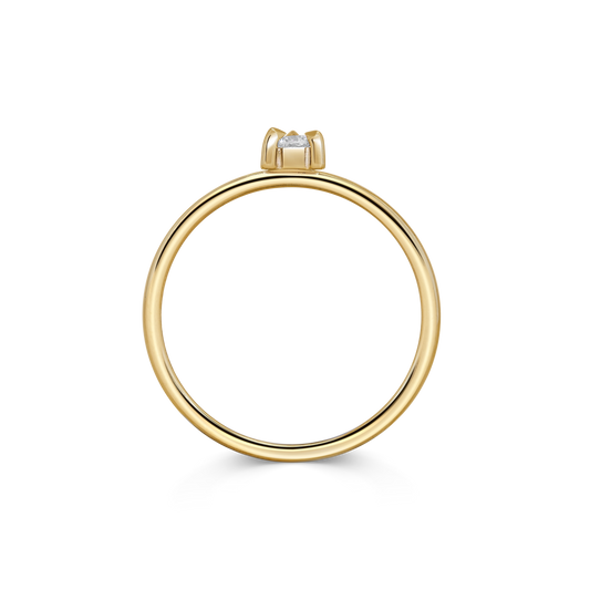 Mini Round Diamond Promise Ring
