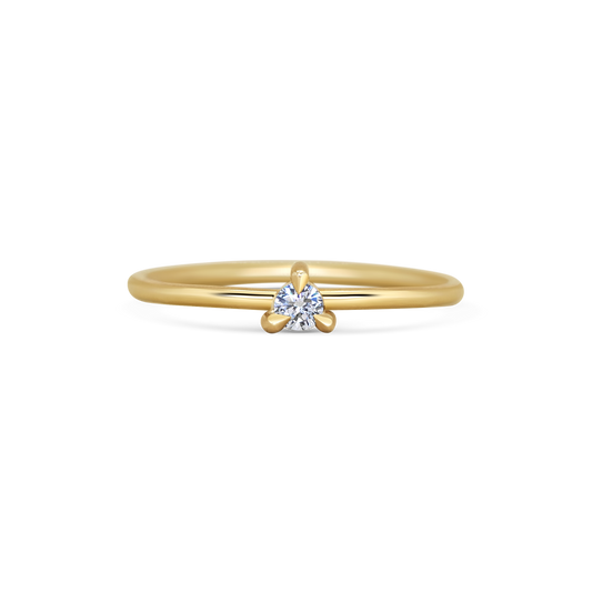 Mini Round Diamond Promise Ring