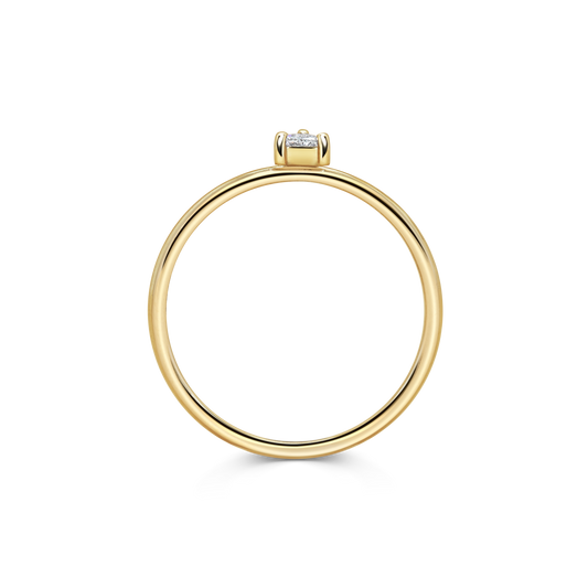Mini Trillion Diamond Promise Ring